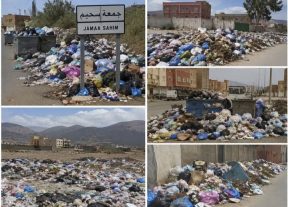 جمعة سحايم تعيش على وقع انتشار واسع للنفايات بمختلف الشوارع والأحياء